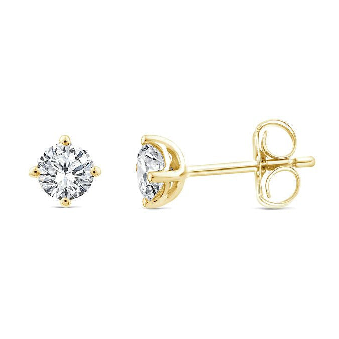 9ct Yellow Gold 0.75ct Diamond Stud Earrings