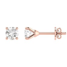 Load image into Gallery viewer, 9ct Rose Gold 0.15ct Diamond Stud Earrings
