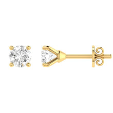 Load image into Gallery viewer, 9ct Yellow Gold 0.20ct Stud Earrings
