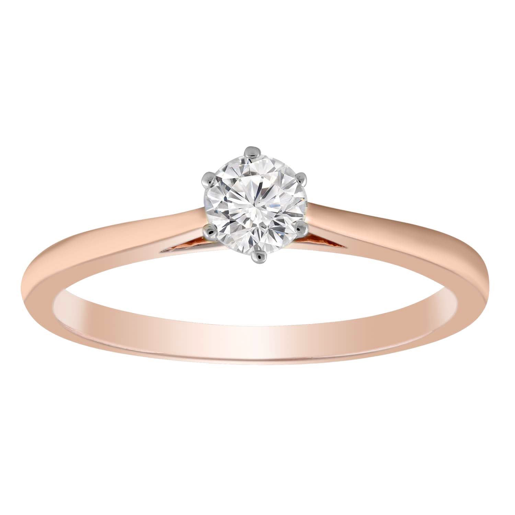 9ct Rose Gold 0.33ct Diamond Ring