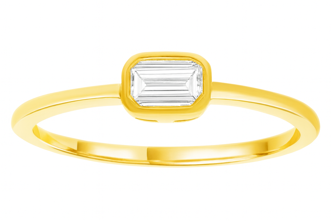 9ct Yellow Gold Diamond Ring