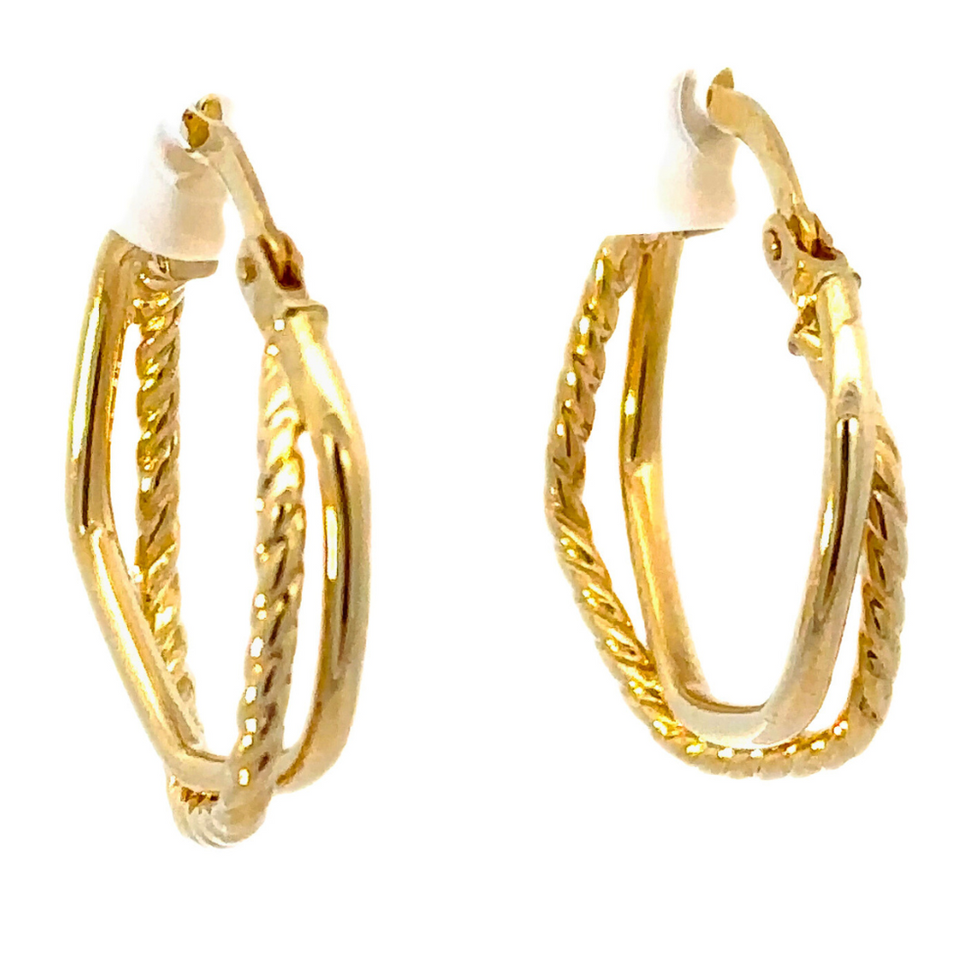 9ct Yellow Gold Hoop Earrings