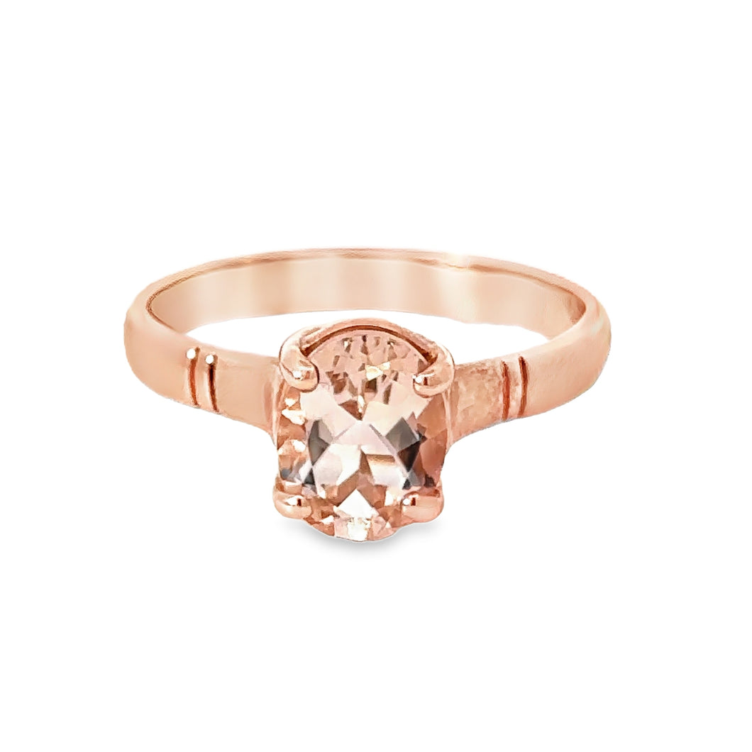 9CT Rose Gold Morganite Ring