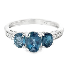 Load image into Gallery viewer, 9CT London Blue Topaz and Diamond Ring

