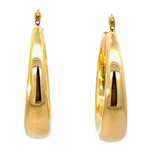 Load image into Gallery viewer, 9ct Yellow Gold Silver Filled Tapered Hoop Earrings
