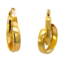 Load image into Gallery viewer, 9ct Yellow Gold Silver Filled Hoop Earrings
