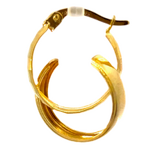 Load image into Gallery viewer, 9ct Yellow Gold Silver Filled Hoop Earrings
