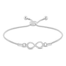 Load image into Gallery viewer, 9ct White Gold 0.10ct Diamond Bracelet
