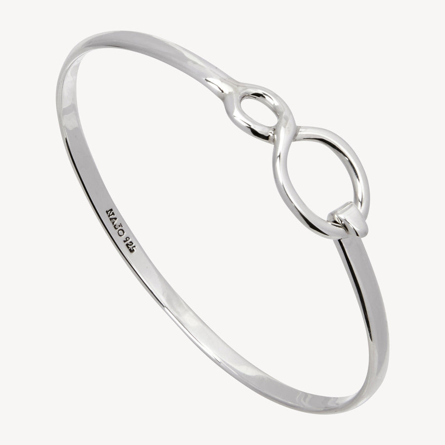 Najo Infinity Silver Tension Bangle (60mm)