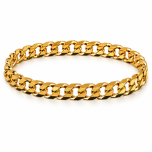 Load image into Gallery viewer, 9ct YG Bevelled Curb Diamond Cut Bracelet
