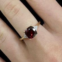 Load image into Gallery viewer, 9CT Garnet and Diamond Ring
