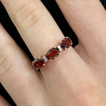 Load image into Gallery viewer, 9CT Rose Gold Garnet and Diamond Ring
