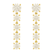 Load image into Gallery viewer, 10ct Yellow Gold 1.00ct Diamond Stud Drop Earrings
