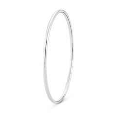 9ct White Gold Silver Filled Bangle (65mm)