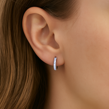Load image into Gallery viewer, Ellani CZ Hoop Earrings
