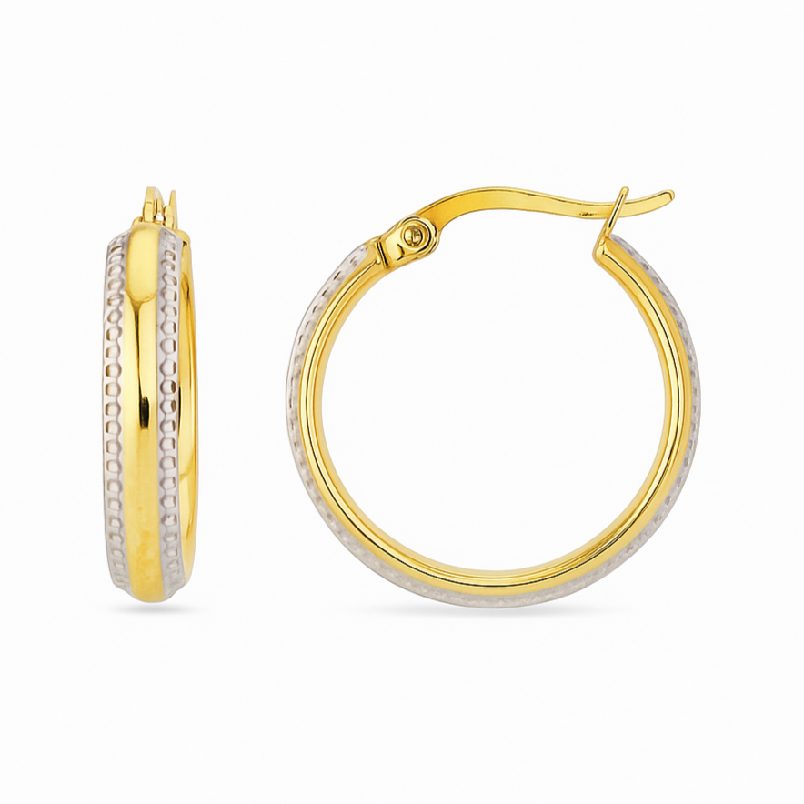 9ct Yellow Gold Silver Filled Earrings