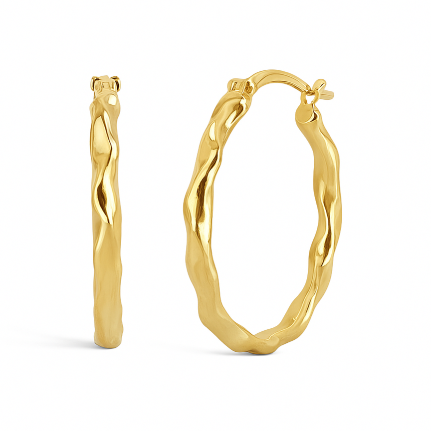 9CT Yellow Gold Silver Filled Earrings