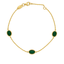 Load image into Gallery viewer, 9CT Yellow Gold Malachite Bracelet
