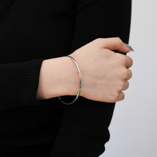 Load image into Gallery viewer, 9ct White Gold Silver Filled Bangle (65mm)
