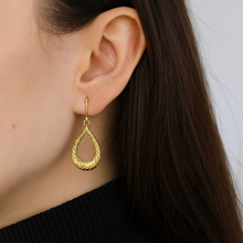 Load image into Gallery viewer, 9ct Yellow Gold Silver Filled Drop Earrings
