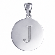 Load image into Gallery viewer, 9ct White Gold Plain Circle Pendant
