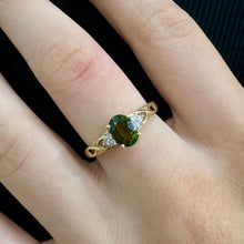 Load image into Gallery viewer, 9CT Green Tourmaline and Diamond Ring
