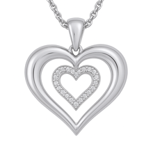 Load image into Gallery viewer, 10ct Yellow Gold 0.03ct Diamond Heart Pendant
