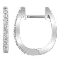 Load image into Gallery viewer, 9ct Gold 0.15ct Diamond Huggie Earrings
