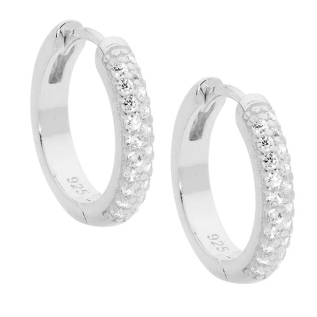 Ellani 16mm Hoop CZ Earrings