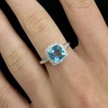 Load image into Gallery viewer, 9CT Blue Topaz and Diamond Ring
