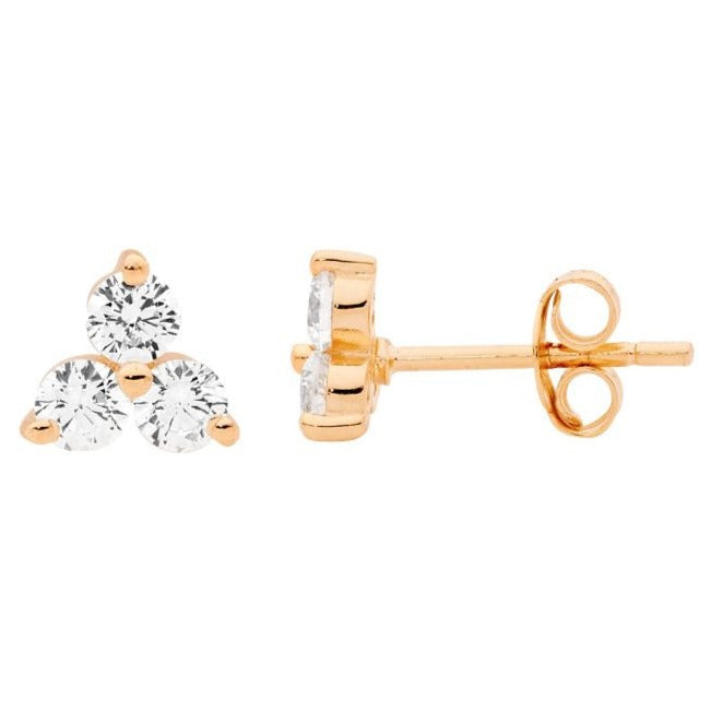 Ellani CZ Stud Earrings