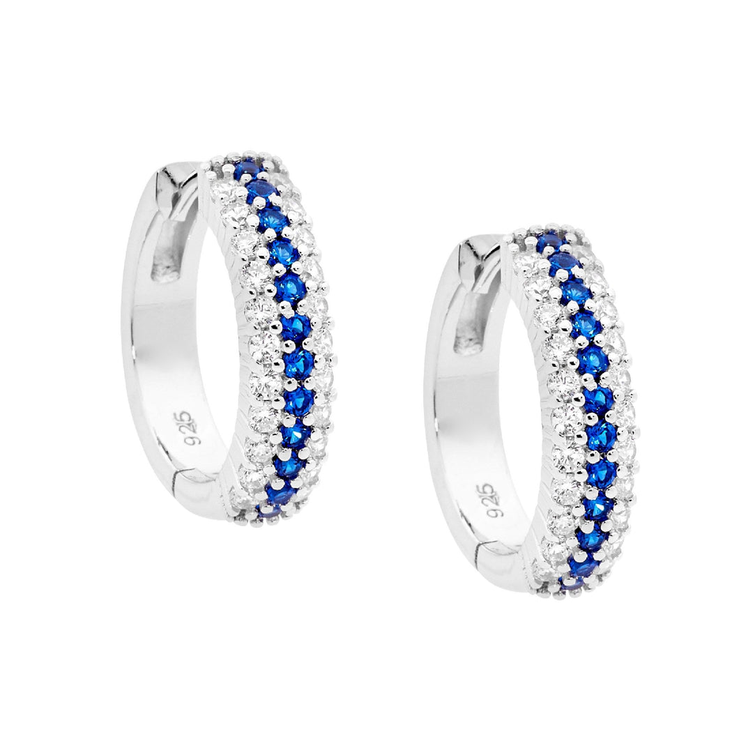 Ellani 17mm hoop CZ Earrings