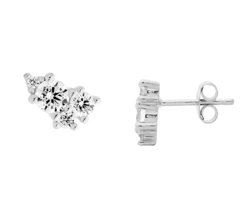 Ellani Cluster CZ Earrings