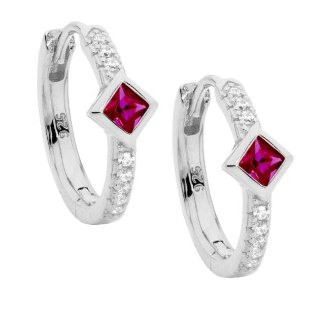 Ellani 16mm CZ Hoop Earrings