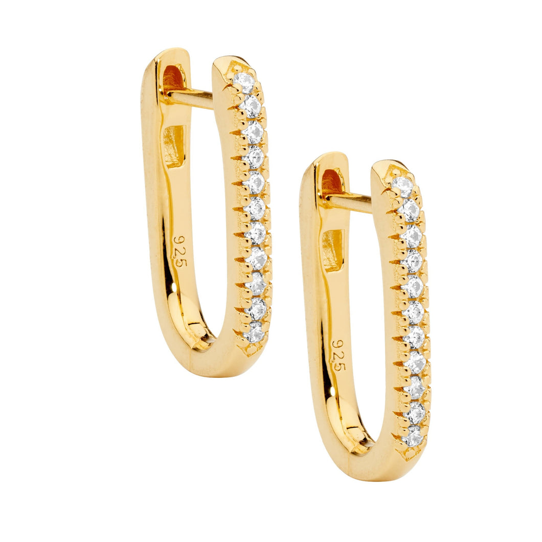 CZ Hoop Earrings 18mm