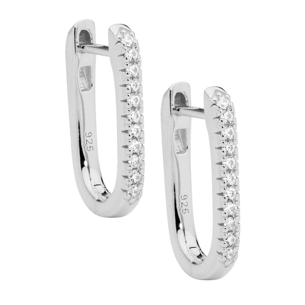 Ellani 18mm CZ Hoop Earrings