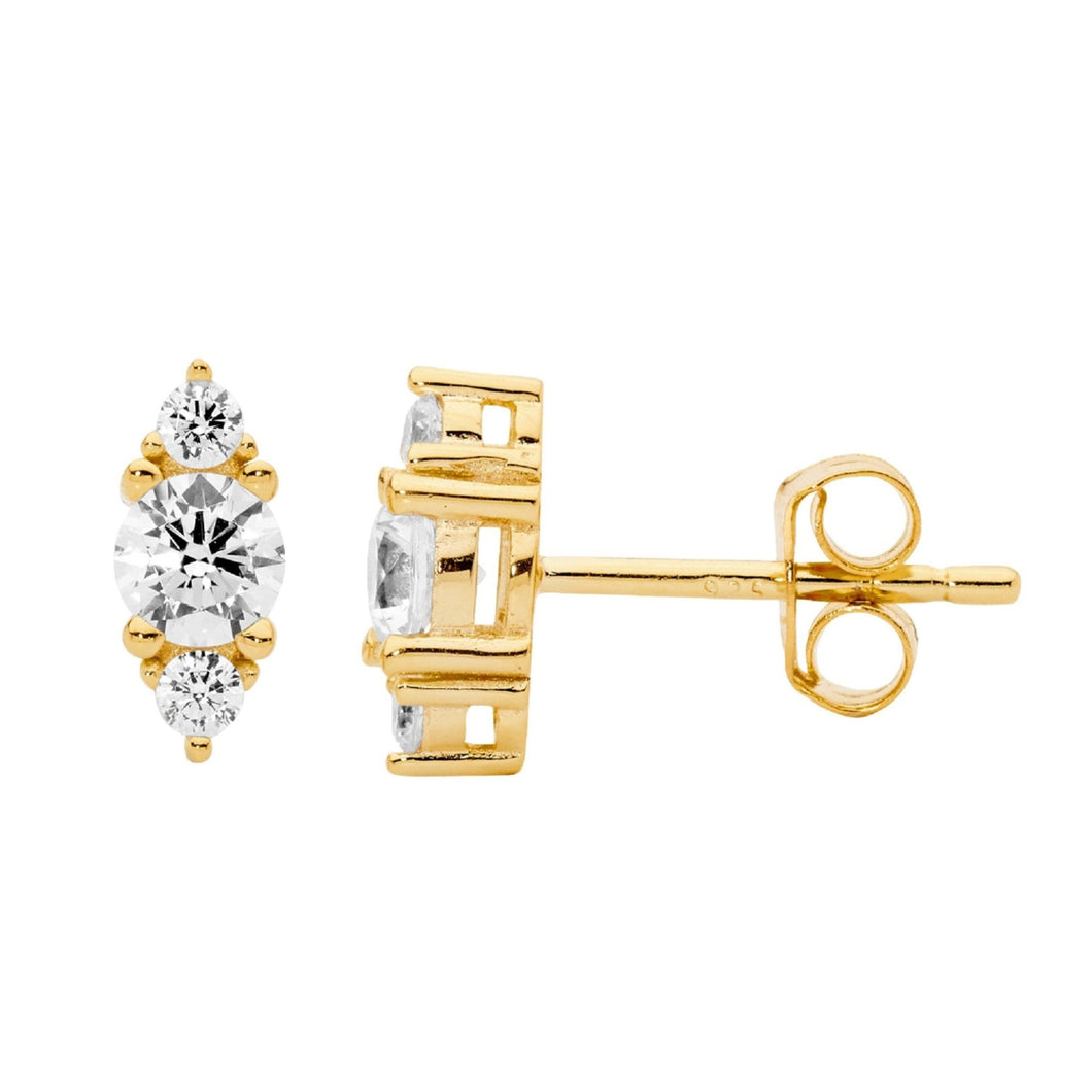 Ellani CZ Stud Earrings