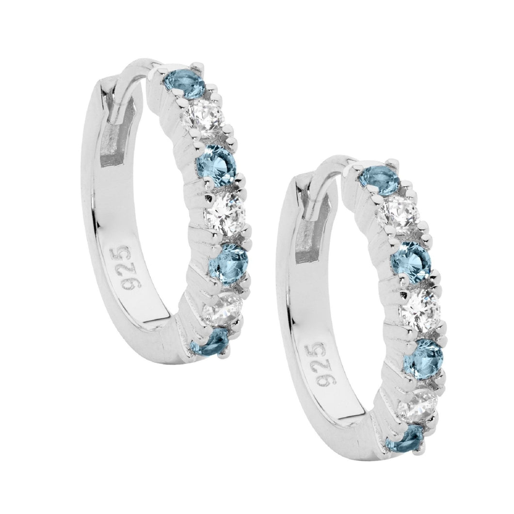 Ellani CZ Hoop Earrings