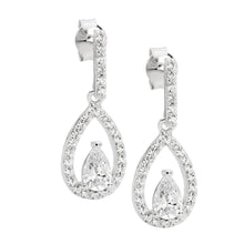 Load image into Gallery viewer, Ellani CZ Stud Drop Earrings
