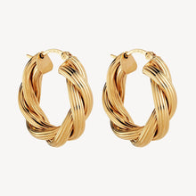 Load image into Gallery viewer, Gold Glamour Hoop Earrings
