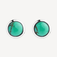 Load image into Gallery viewer, Najo Husk Turquoise Stud Earring
