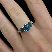 Load image into Gallery viewer, 9CT London Blue Topaz and Diamond Ring
