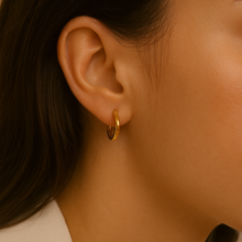 Load image into Gallery viewer, 9ct Yellow Gold SF Hoop Earrings
