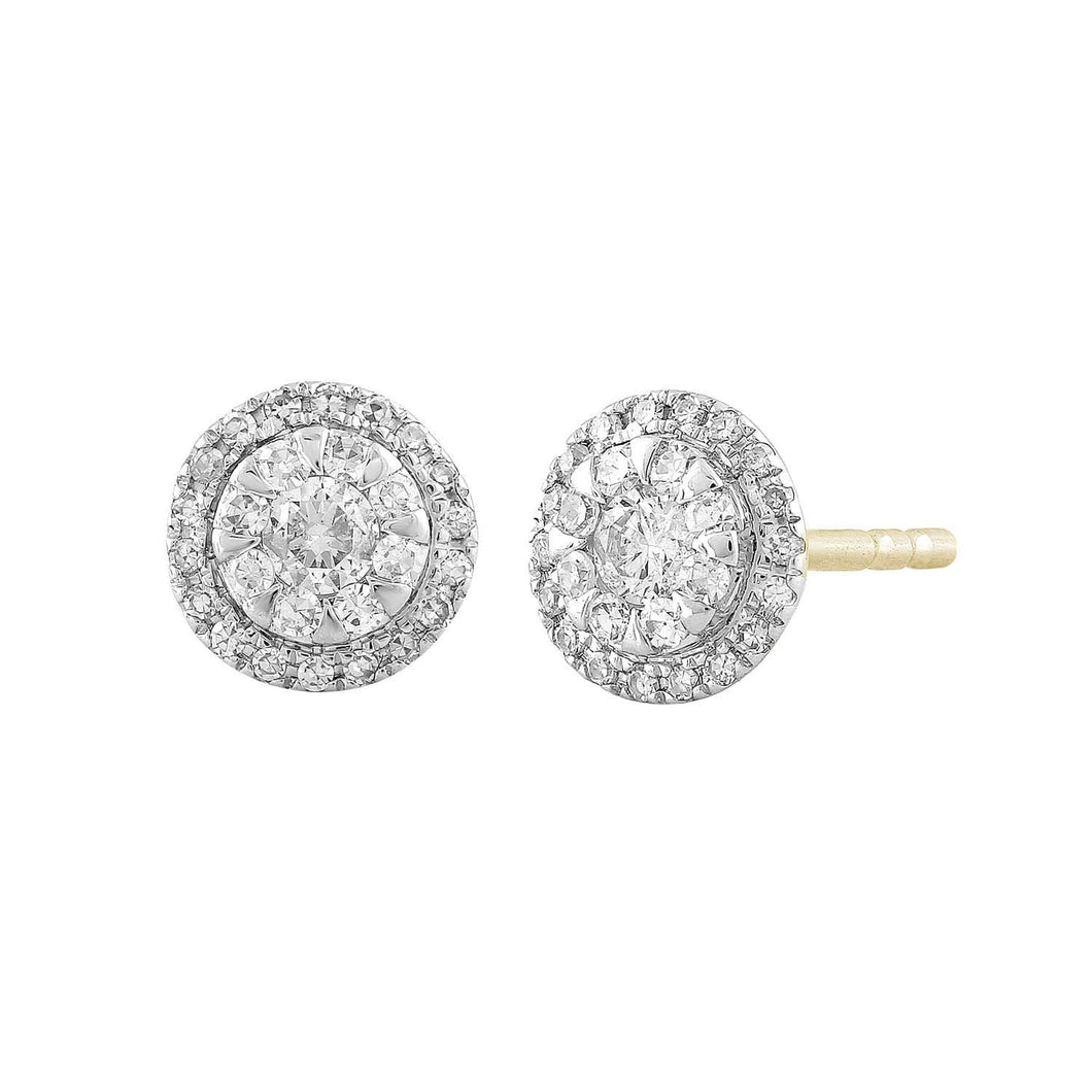 9ct Yellow Gold 0.25ct Diamond Stud Earrings