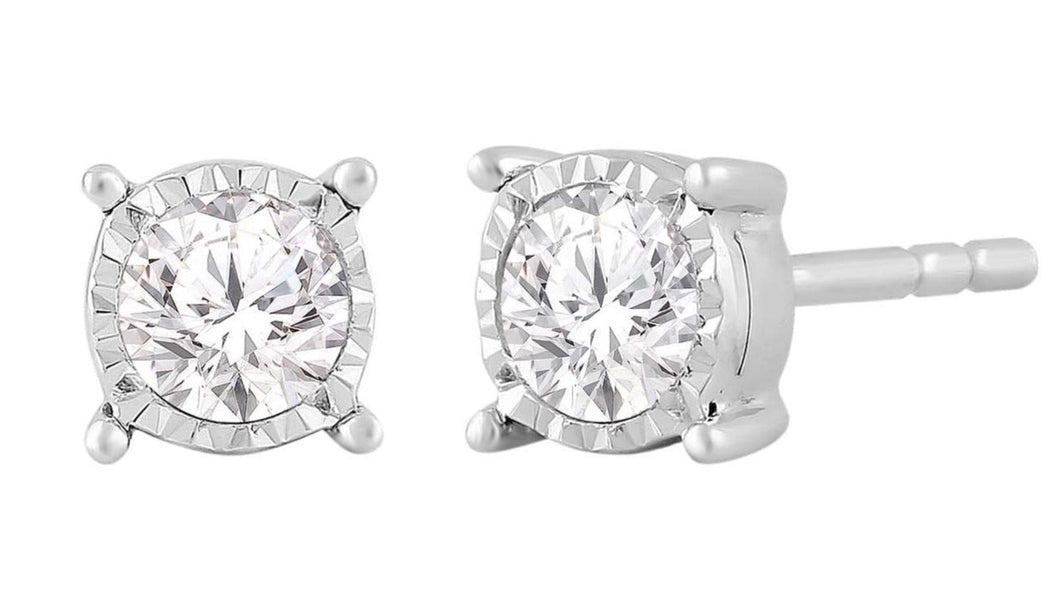 9ct White Gold 0.33ct Diamond Stud Earrings