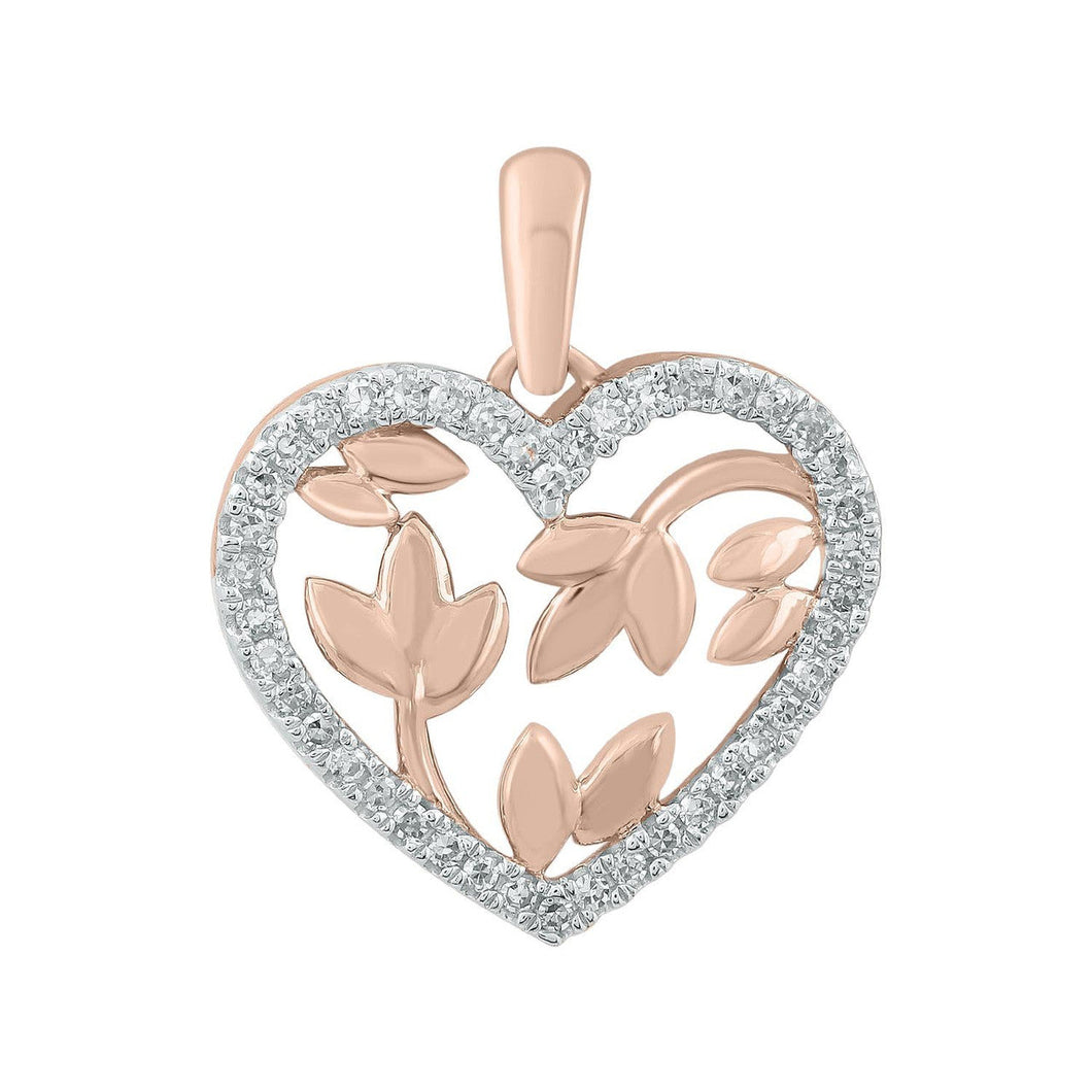 9ct Rose Gold 0.12ct Diamond Pendant