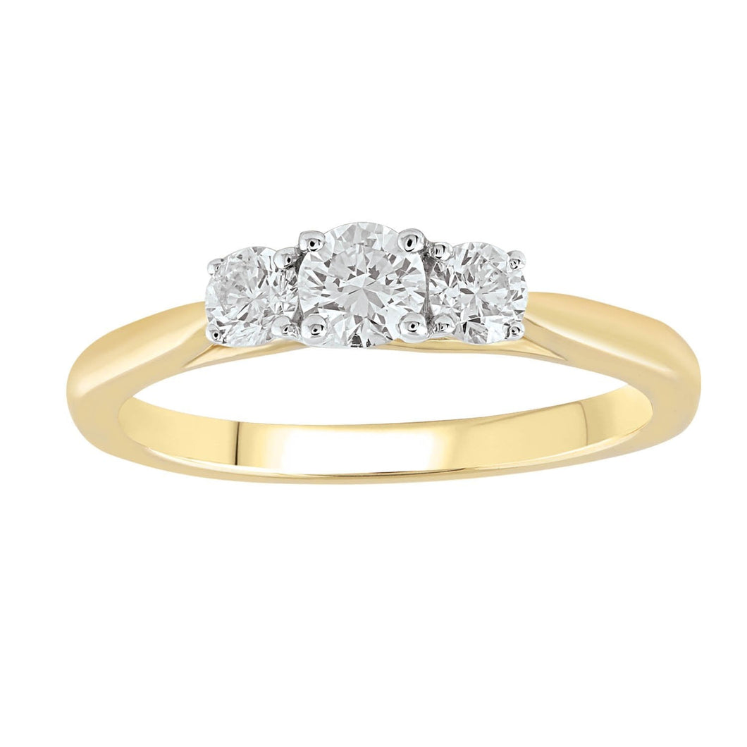 9ct Yellow Gold 0.50ct Diamond Ring