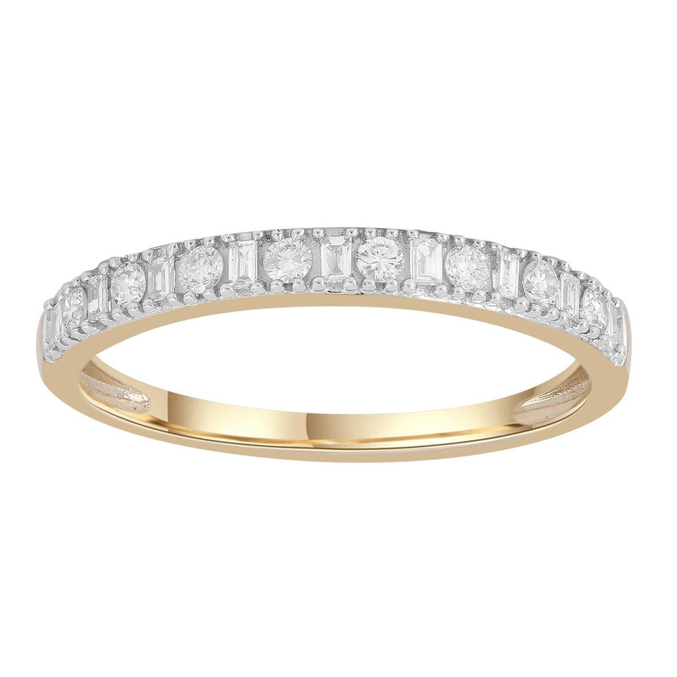 9CT Yellow Gold 0.20ct Diamond Band