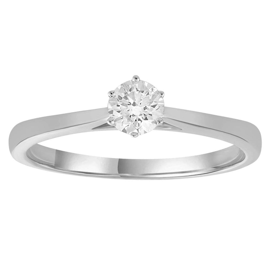 9ct White Gold 0.25ct Diamond Ring