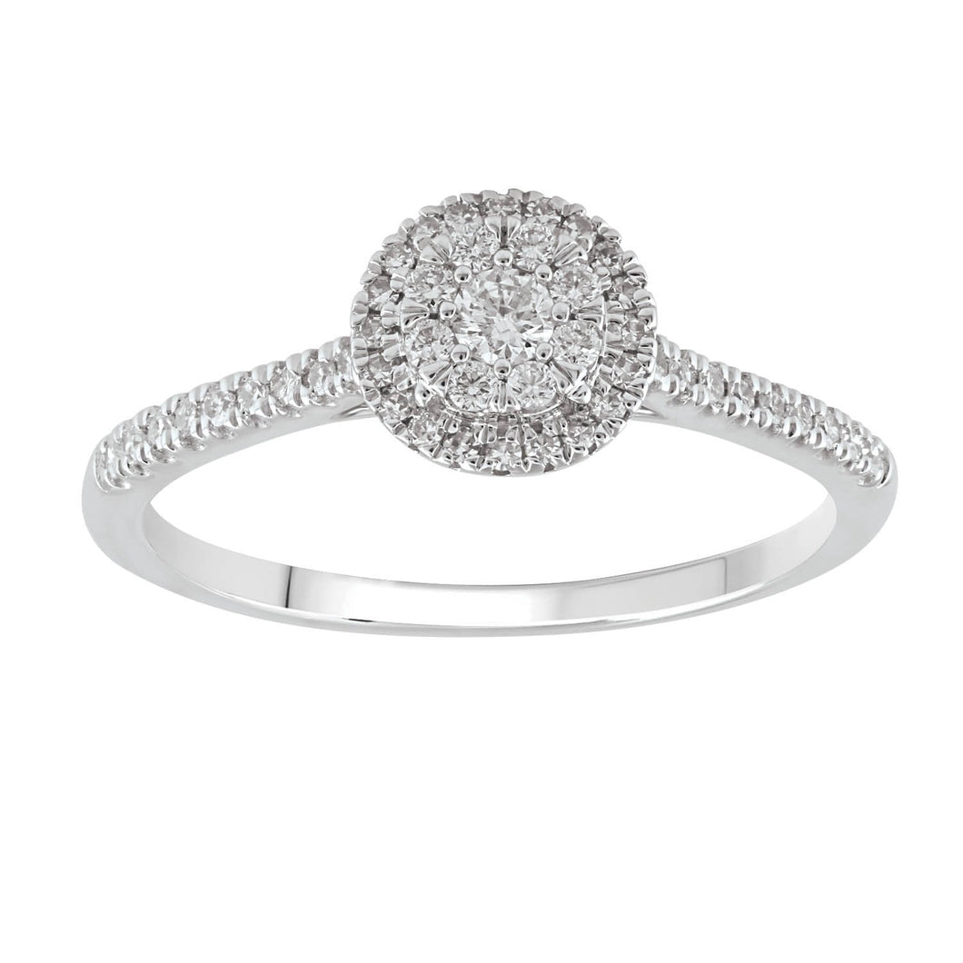 9ct White Gold 0.25ct Diamond Ring